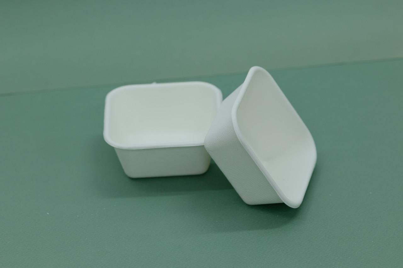 Одноразовый лоток Эко из сахарной тростника 250 мл 50 шт. 9х9 см - фото 2 Одноразовый лоток Эко из сахарной тростника 250 мл 50 шт. 9х9 см - фото 2