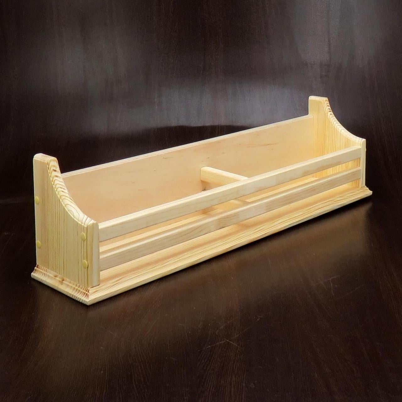 Полка книжная настенная из дерева Маргарита 15х75 см Бланже (КПГ-15750201)