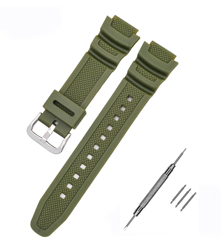 Ремінець для Casio G-Shock AE-1000/1200 Army Green SI (3820)