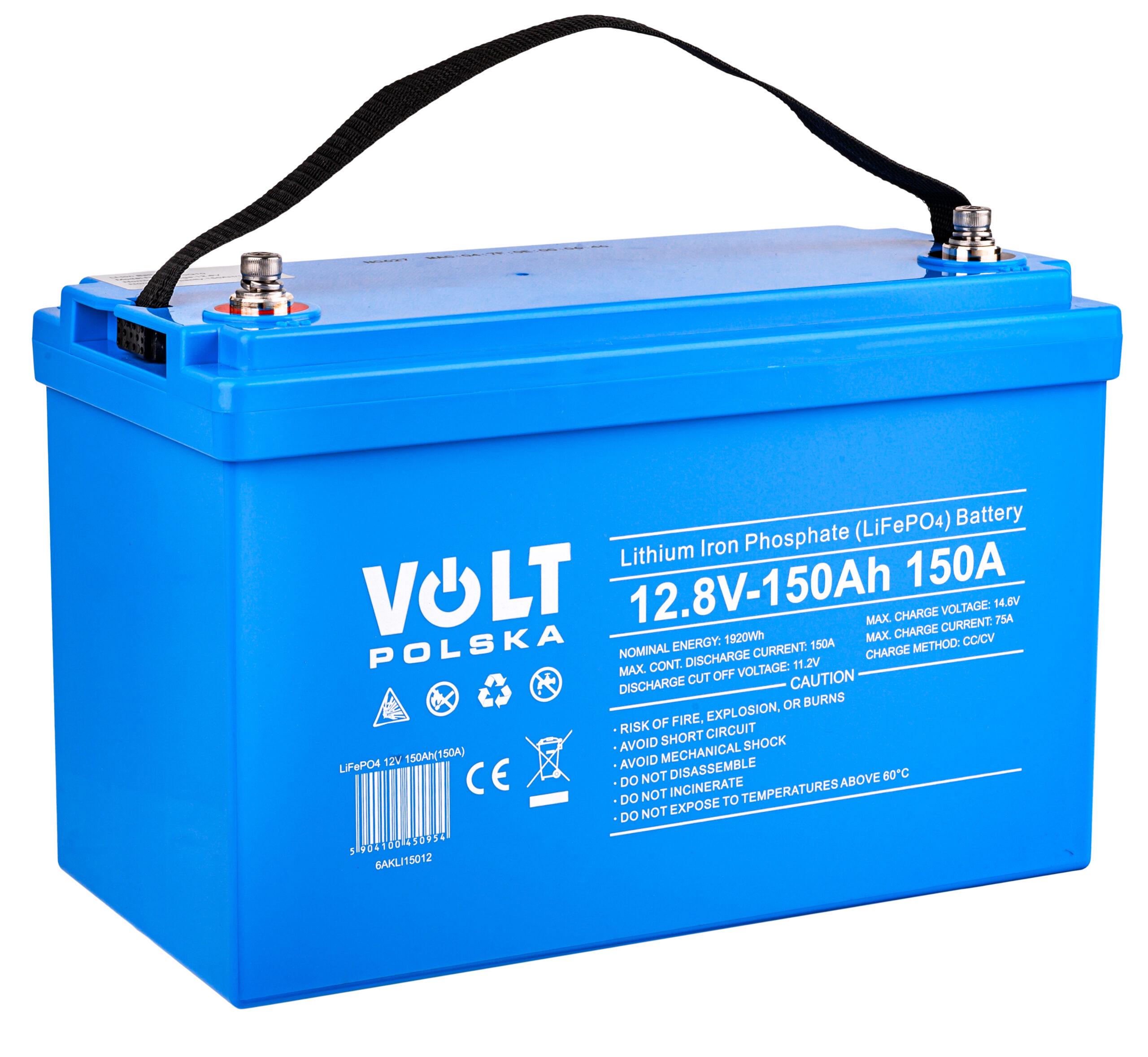 Батарея аккумуляторная Volt Polska LiFePO4 12,8V 150 Ah 150А + BMS + Bluetooth (20311)