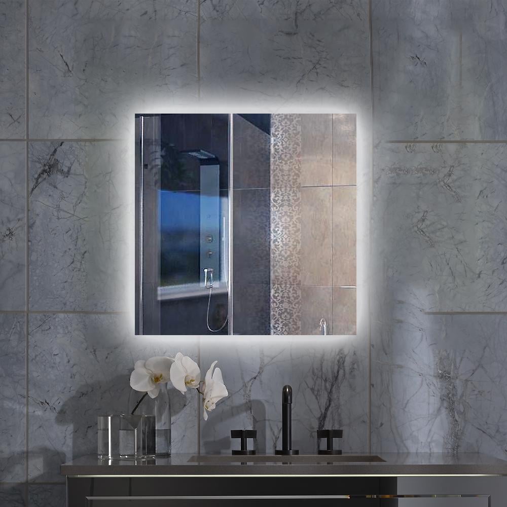 Зеркало с контурной LED подсветкой K-003 800х800 мм - фото 2 Зеркало с контурной LED подсветкой K-003 800х800 мм - фото 2