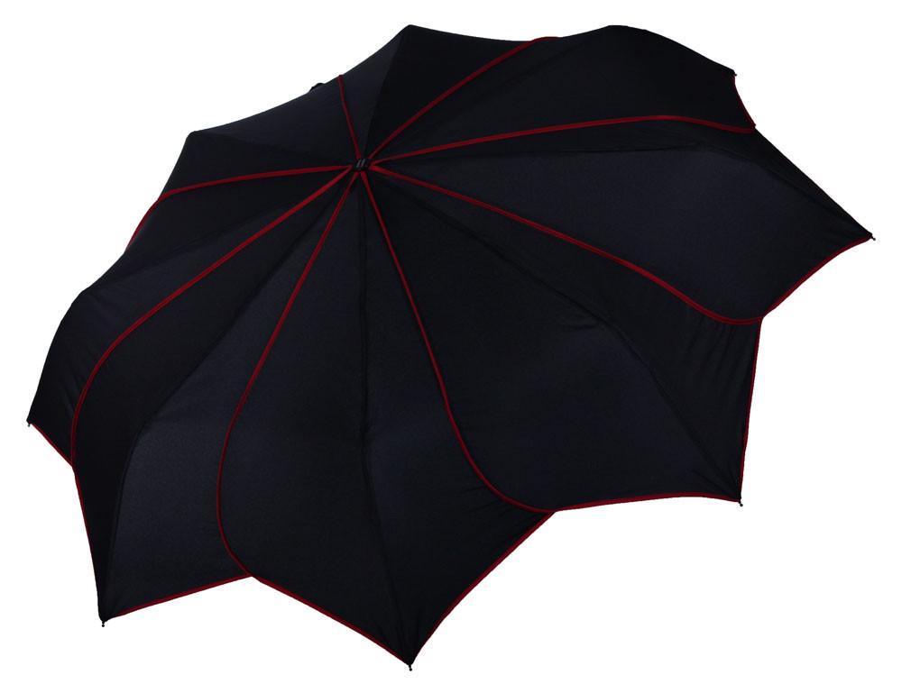 Парасолька жіноча складана Pierre Cardin Квітка автомат D 93 мм Black (82658)