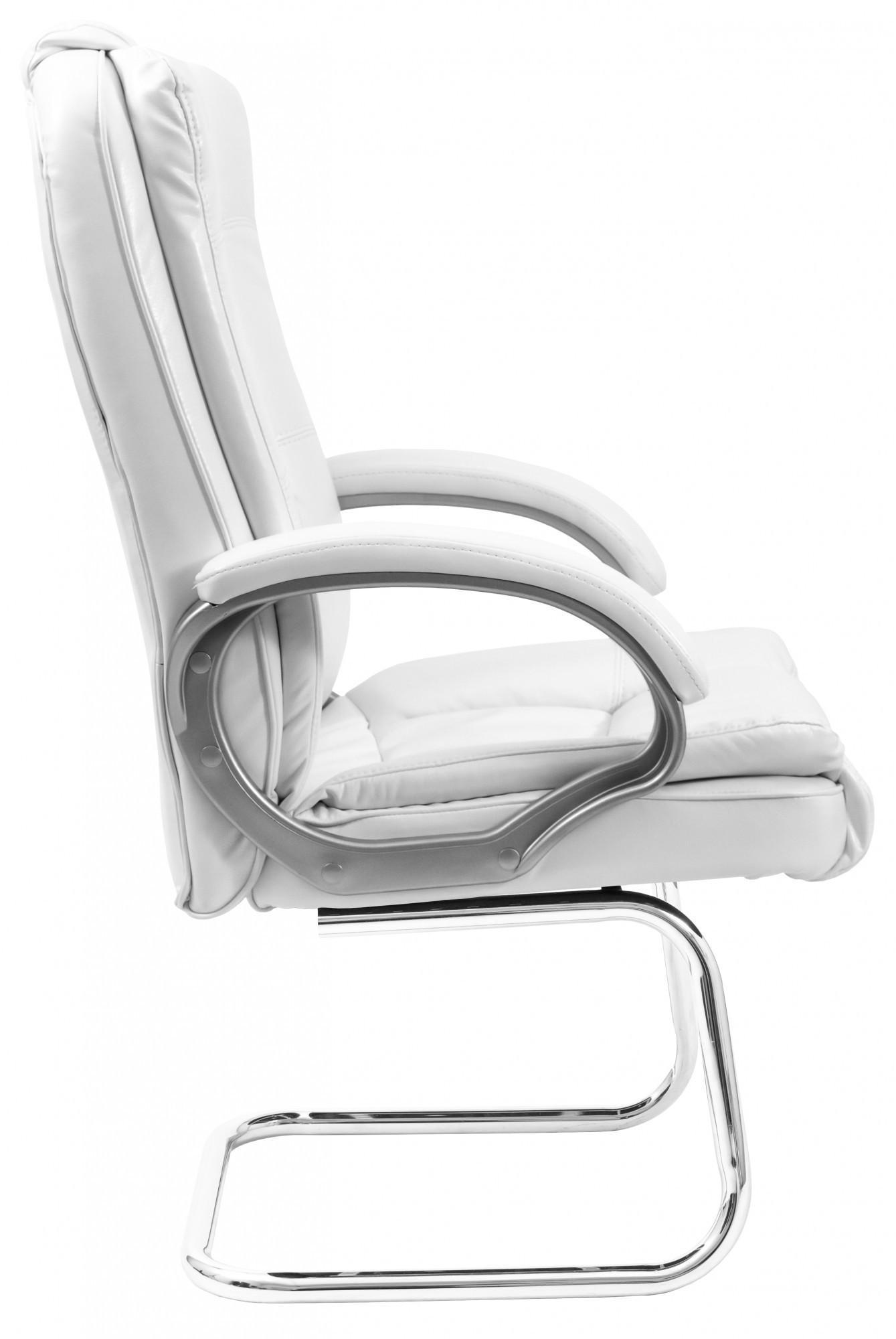 Кресло офисное компьютерное California Лаки White Хром CF Белый - фото 3