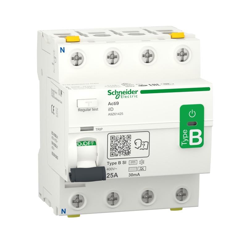 Устройство защитного отключения Schneider Electric Acti9 iID 4P 25А 30 мА Тип B-SI (A9Z61425)