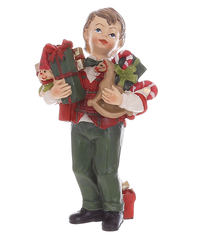 Декоративная статуэтка BonaDi Мальчик с подарками (838-483)