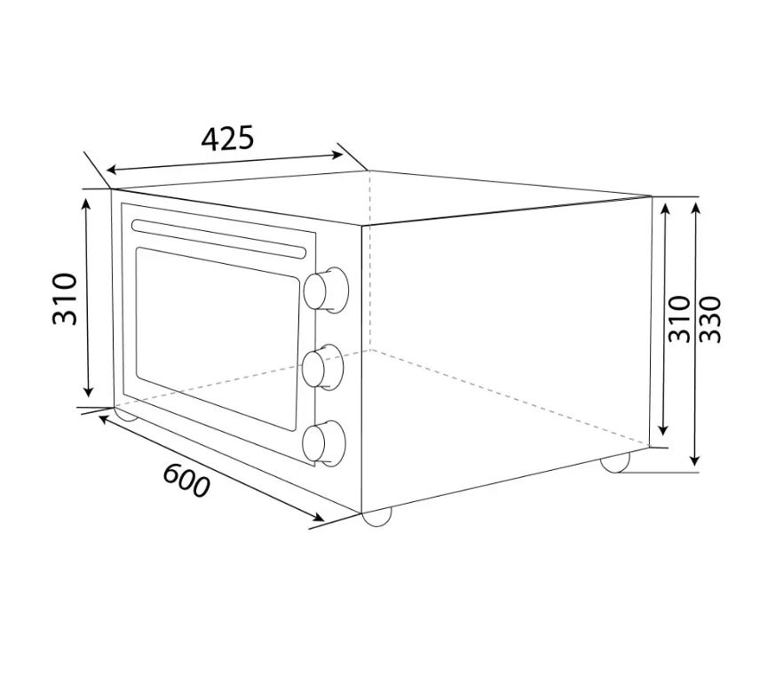 Електрична піч Ventolux NIKA 45 BK/X 2G - фото 2 Електрична піч Ventolux NIKA 45 BK/X 2G - фото 2