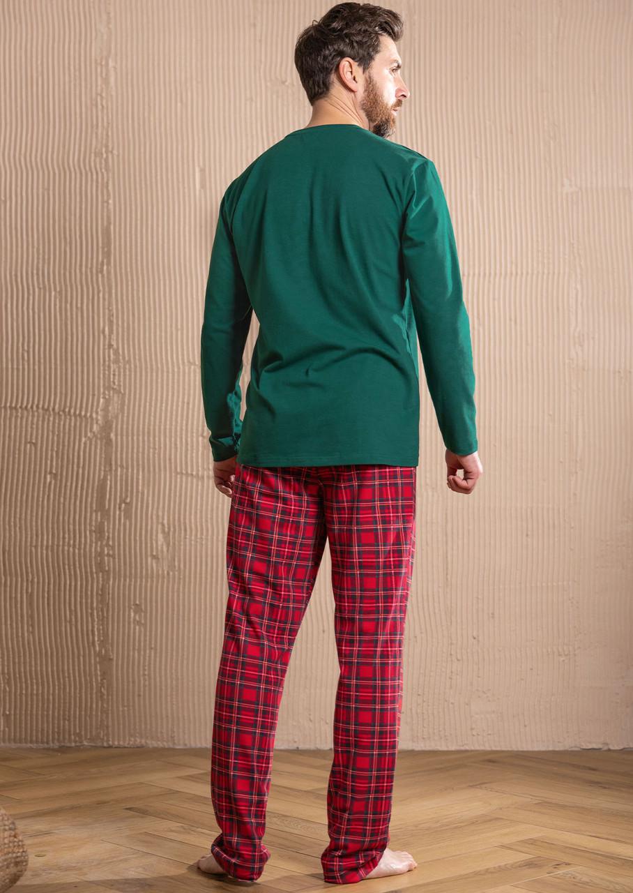 Пижама мужская Libertine кофта/штаны хлопковые в шотландскую клетку S Зеленый/Черный (2373227127) - фото 2 Пижама мужская Libertine кофта/штаны хлопковые в шотландскую клетку S Зеленый/Черный (2373227127) - фото 2
