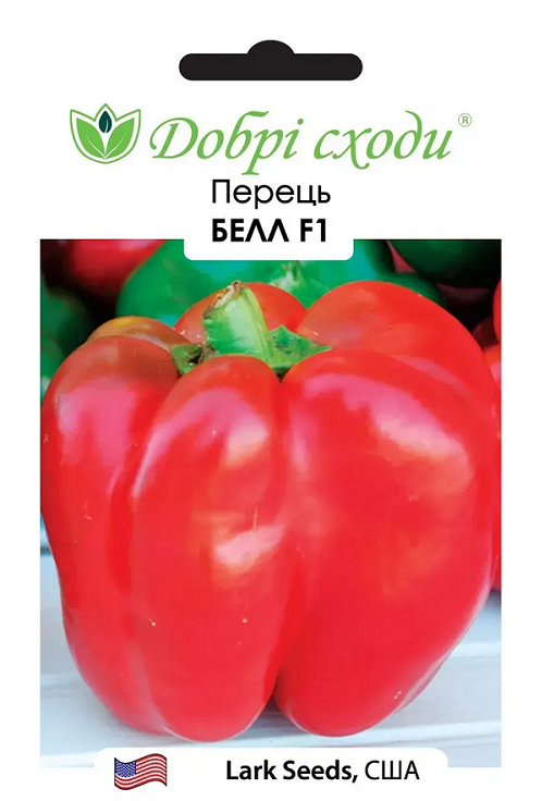 Семена Lark Seeds Перец сладкий Белл F1 кубовидный крупноплодный толстый гибрид 250–280 г