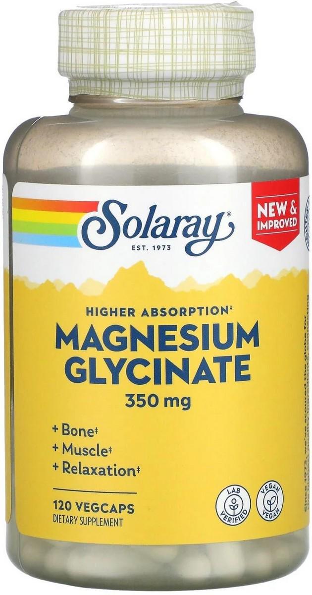 Магний глицинат Solaray Magnesium Glycinate 350 мг 120 капсул