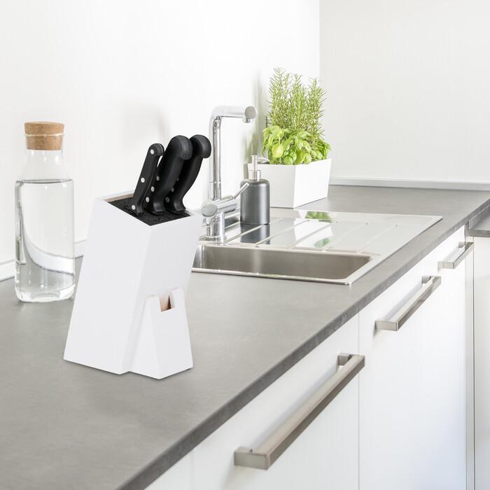 Стойка для ножей Relaxdays с браш-наполнителем Белый (1861151) - фото 5 Стойка для ножей Relaxdays с браш-наполнителем Белый (1861151) - фото 5