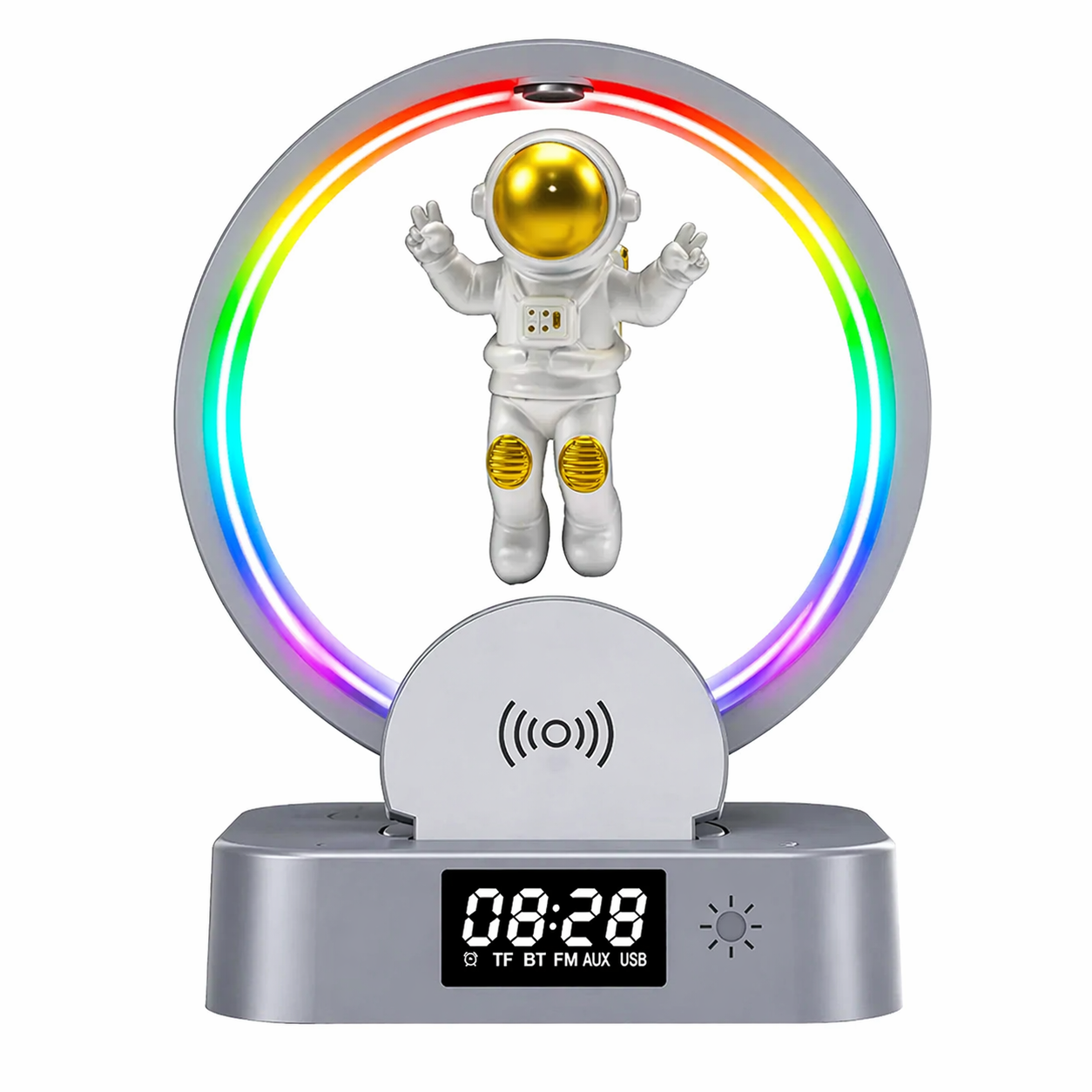 Ночник левитирующий космонавтRGB сBluetooth колонкой (1014-002-00)