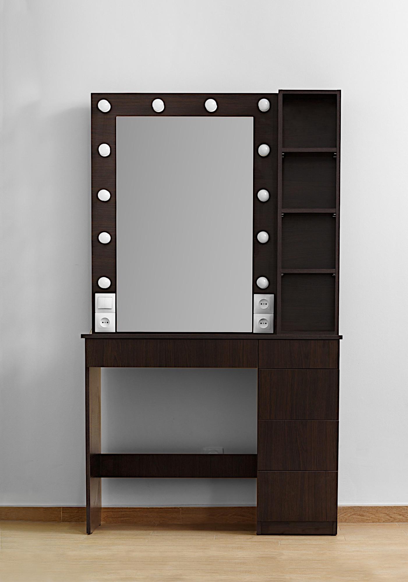 Столик туалетный Zerka СМ4 100х180х41 см Венге темный (12502867) - фото 13 Столик туалетный Zerka СМ4 100х180х41 см Венге темный (12502867) - фото 13