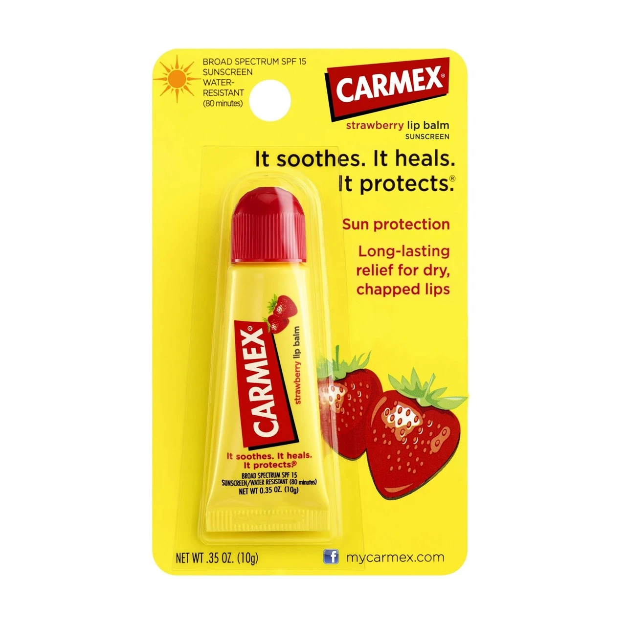 Бальзам для губ Carmex Strawberry Lip Balm Клубника SPF15 10 г (14035123)