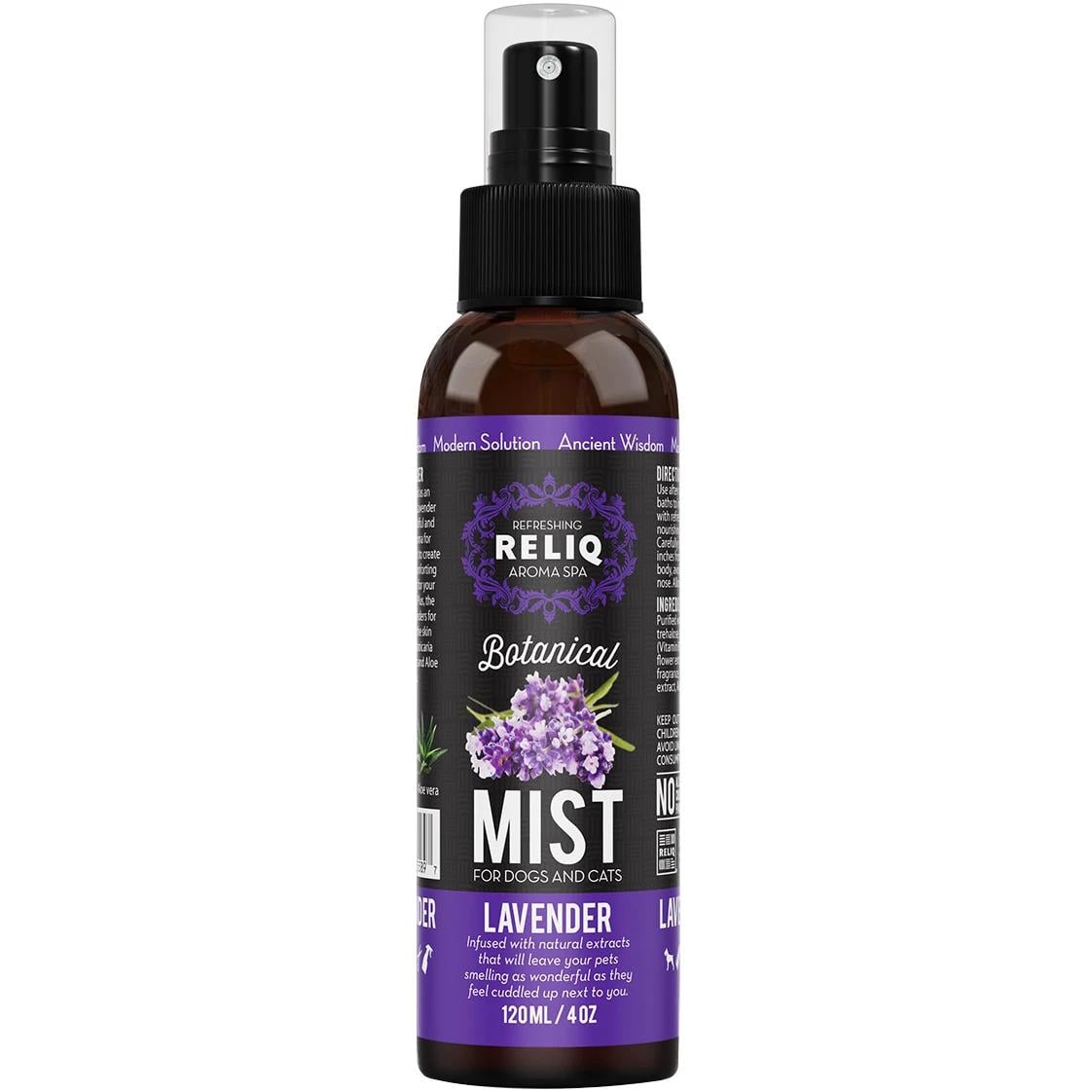 Средство косметическое Reliq Botanical Mist для ухода и увлажнения шерсти собак с ароматом лаванды 120 мл (M120--LAV)