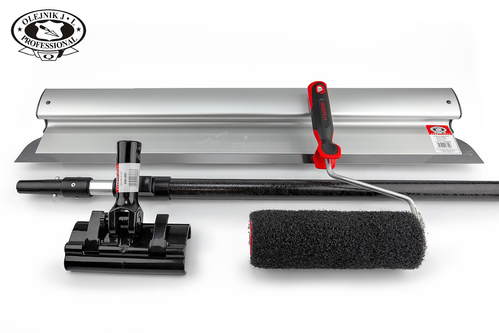 Шпатель Olejnik 80 см лезвие 0,5 мм с валиком 23 см с телескопом с держателем (NABA-8005-TA-230R) - фото 2