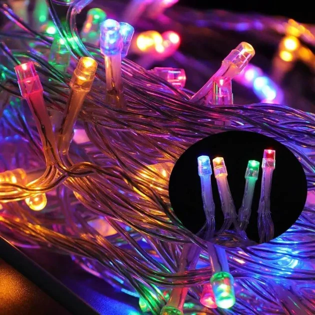 Гірлянда UKC 50 LED прозорий шнур Різноколірний (2416327676) - фото 3 Гірлянда UKC 50 LED прозорий шнур Різноколірний (2416327676) - фото 3