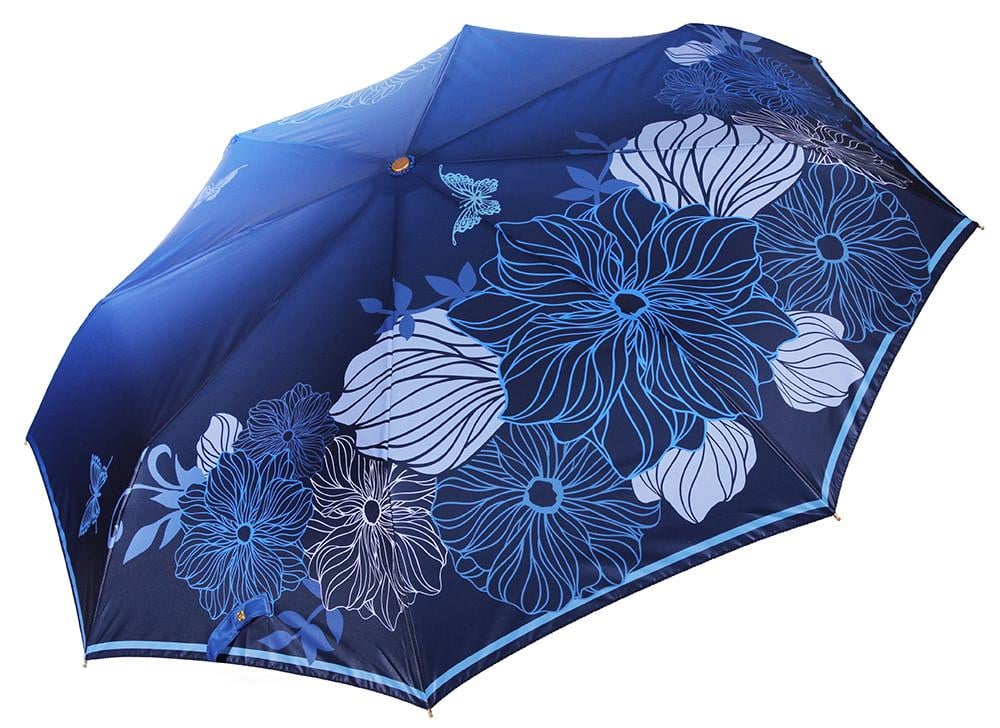 Зонт женский складной Три Слона автомат D 107 мм Blue (3680-10)