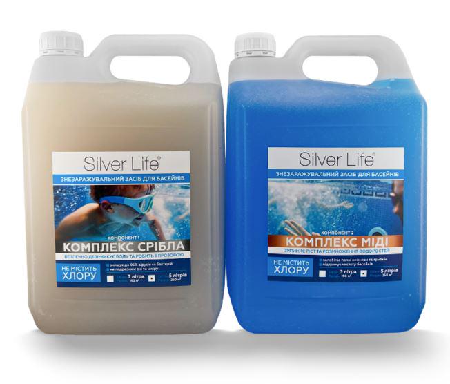 Комплекс для бассейнов Silver Life серебряный бактерицидный 250 м3 2x5000 мл (1351) Комплекс для бассейнов Silver Life серебряный бактерицидный 250 м3 2x5000 мл (1351)