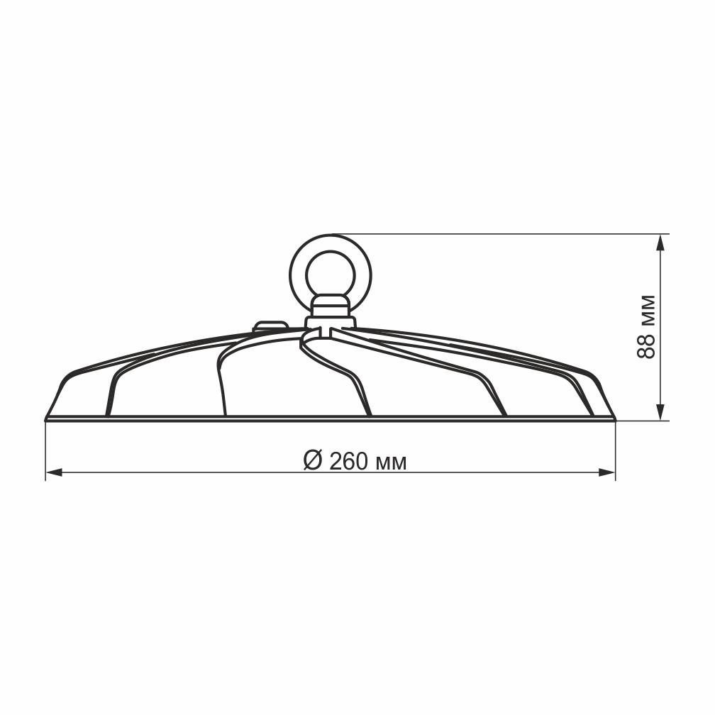 Світильник LED Videx VL-HBe15-1005B 100W 5000K Чорний - фото 3