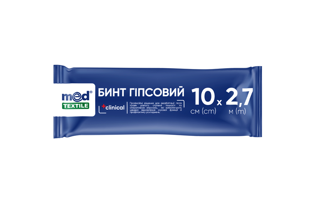 Бинт гіпсовий MEDTEXTILE 10 см х 2,7 м (COM10122) Бинт гіпсовий MEDTEXTILE 10 см х 2,7 м (COM10122)