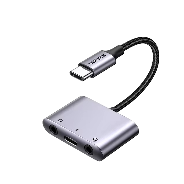 Адаптер для наушников UGREEN CM722 DAC Chip USB-C to 2x3,5 мм (25838)