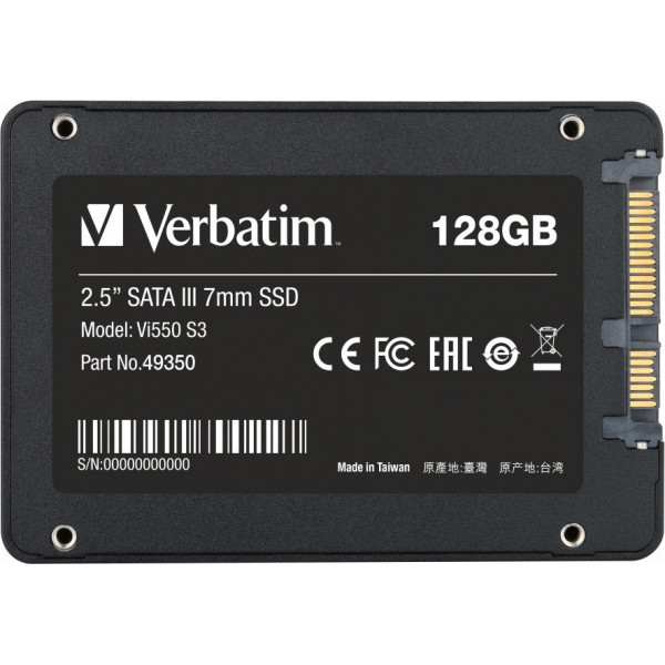 Твердотельный накопитель Verbatim SATA 128GB (49350) Vi550 S3 - фото 5