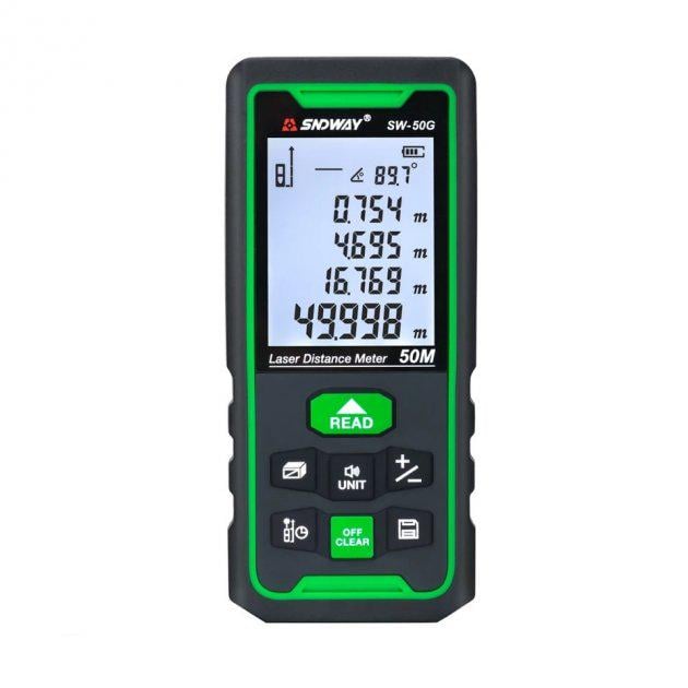 Лазерный дальномер Sndway SW-50G на 50 м. Зеленый луч