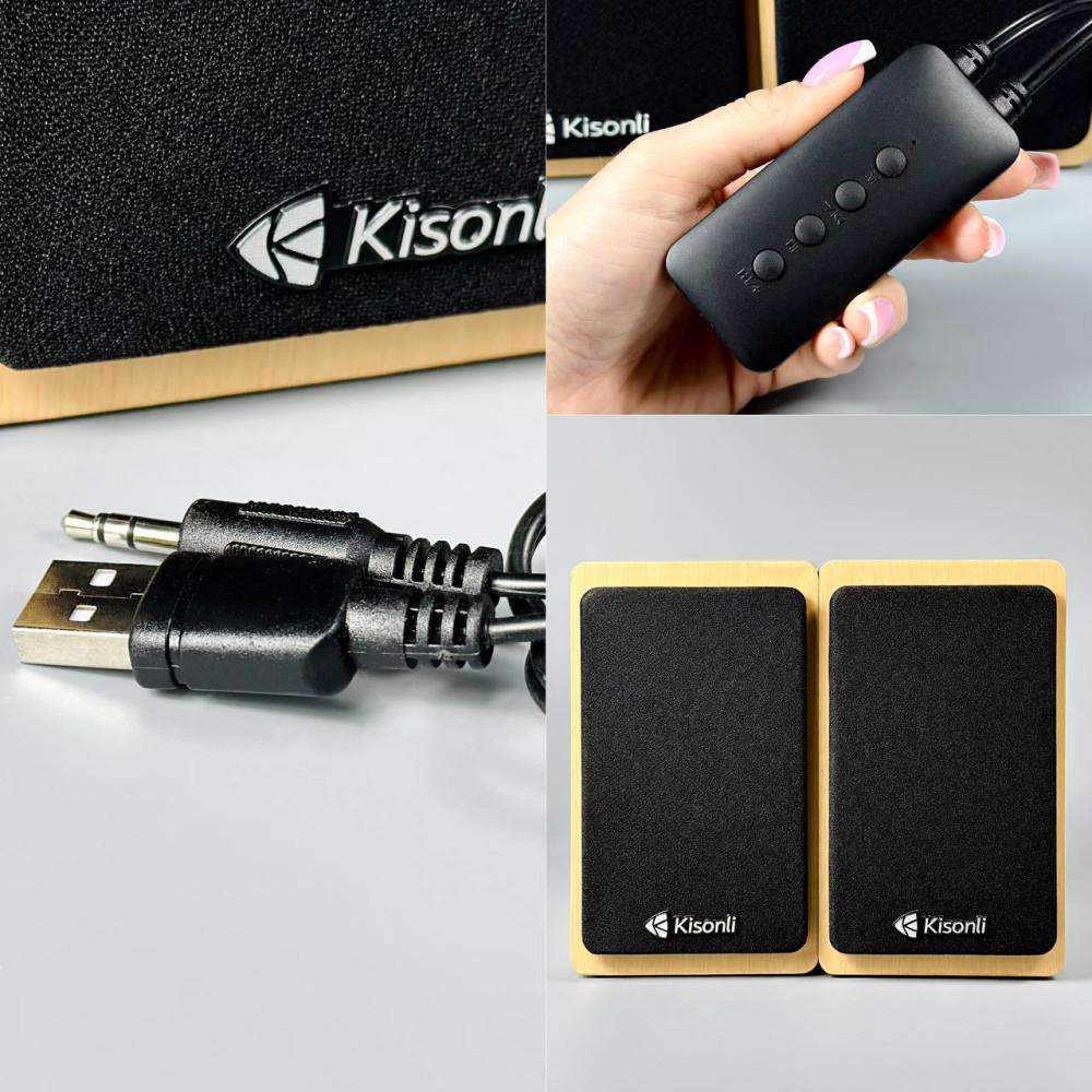 Колонки компьютерные Kisonli Bluetooth 18,3х12,7х11 см (X23) - фото 4 Колонки компьютерные Kisonli Bluetooth 18,3х12,7х11 см (X23) - фото 4