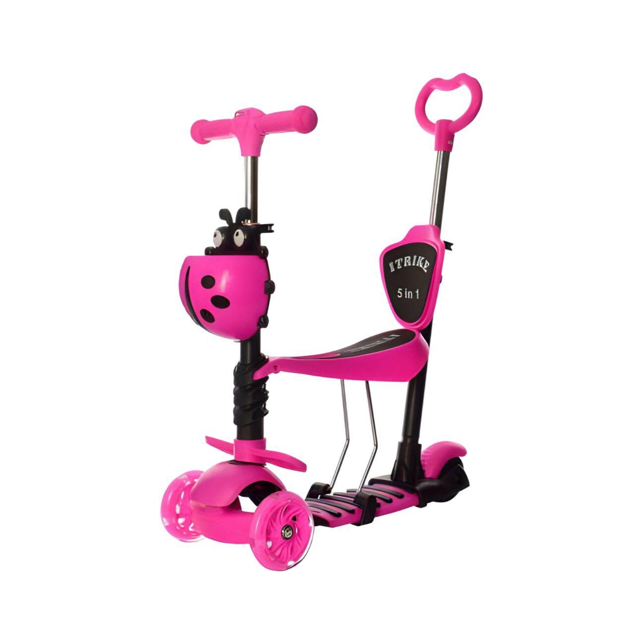 Самокат JR 3-026-L-P складаний з підсвіткою коліс і фарою Рожевий (24757386) Самокат JR 3-026-L-P складаний з підсвіткою коліс і фарою Рожевий (24757386)