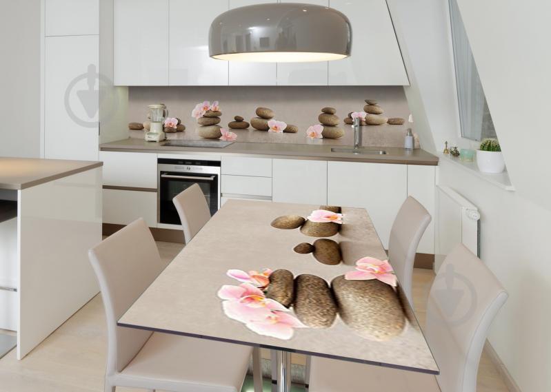 Наклейка 3Д виниловая на стол Zatarga «Тайская медитация» 650х1200 мм для домов, квартир, столов, кофейн, кафе