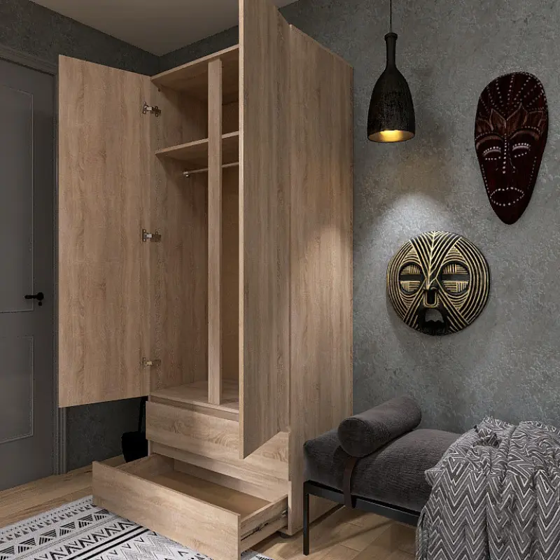 Шкаф для квартиры Эверест ШЛ-2 Лайт 90х52х208 Дуб сонома (23391751)