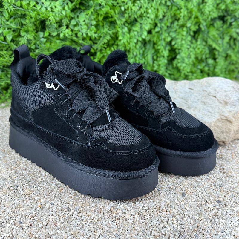 Кеди жіночі замшеві на шнурівці Е-002075-1 p. 39 25 см Чорний (117761133) - фото 3