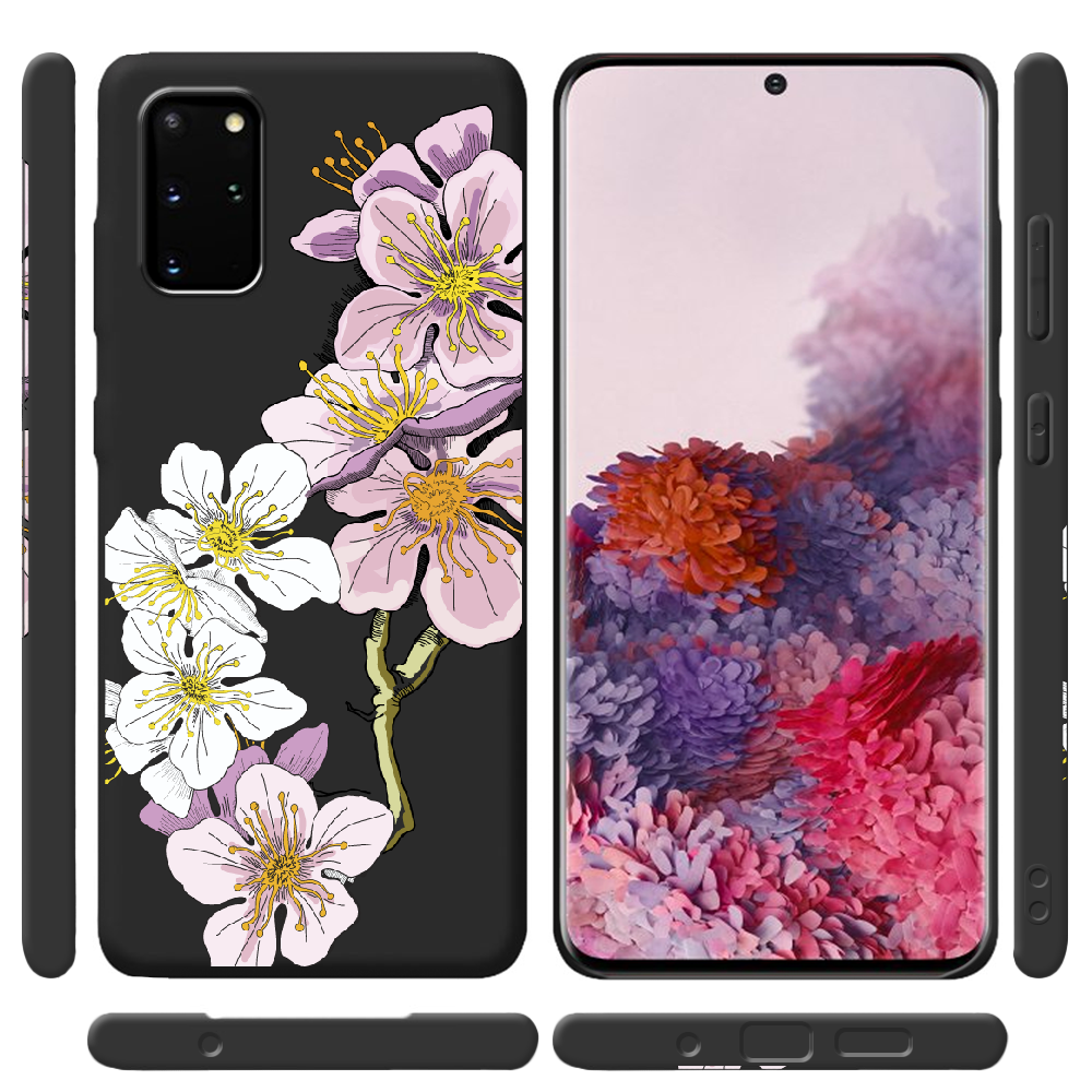 Чохол Boxface Samsung G985 Galaxy S20 Plus Cherry Blossom Чорний силікон (38875-cc4-44016) - фото 2