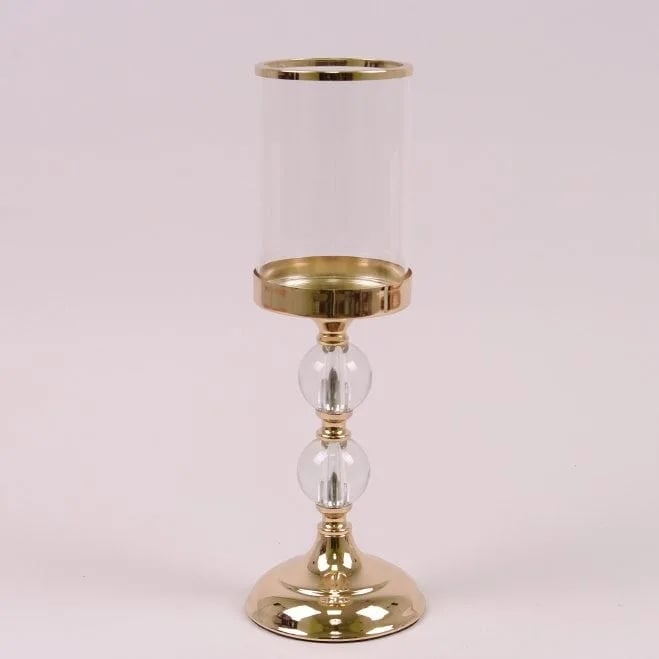 Подсвечник металлический Flora 37 см Золотой (37808)