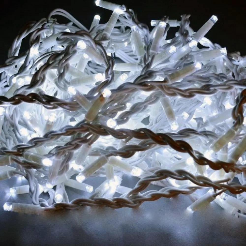 Гирлянда уличная штора LED 240 Холодный Белый белый провод 1-103