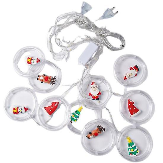 Гирлянда-штора светодиодная бахрома 3D Кольца с фигурками Микс 3 м х 1 м 10 шт. Разноцветный (24-1847-66)