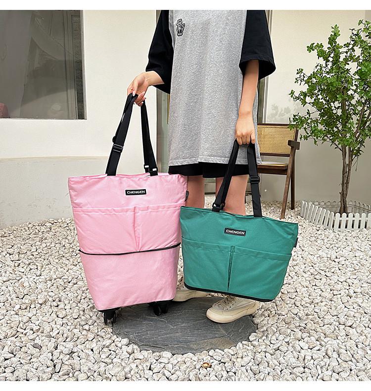 Дорожня сумка на колесах Рожевий (GW02-6) - фото 2