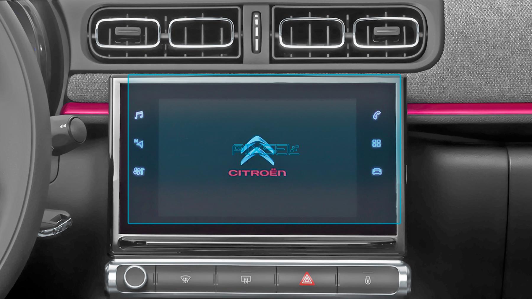Стекло защитное Pixsel на монитор Citroen C3 9,7“ 2016 закаленное глянец