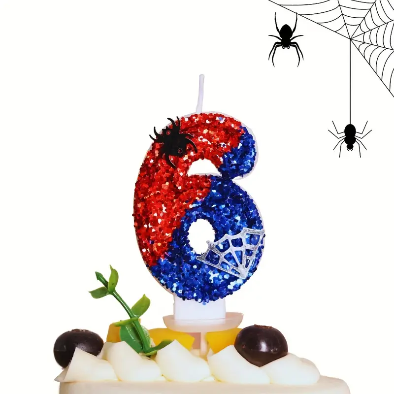 Свічка Людина павук цифра 6 (24993856)