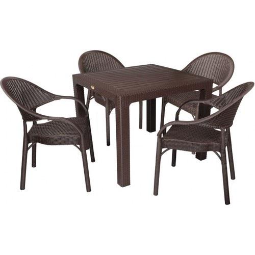 Комплект мебели садовой стул София 4 шт. со столом Олаф Коричневый (26248732)