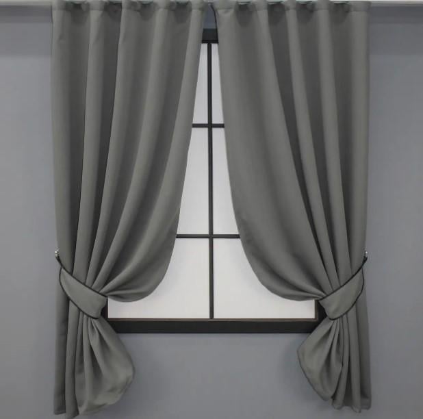 Комплект штор Fusion Dimout блекаут 1,3х1,7 м 2 шт. Графитовый (793ш)