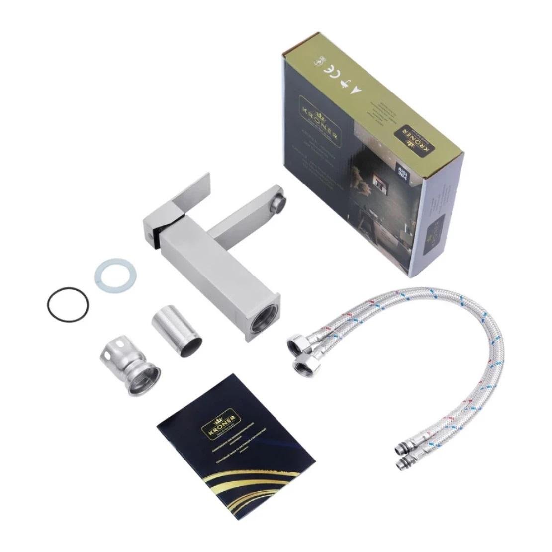 Система душевая Kroner ESG063 и смеситель для раковины Kroner Kubus-ESG010 - фото 12