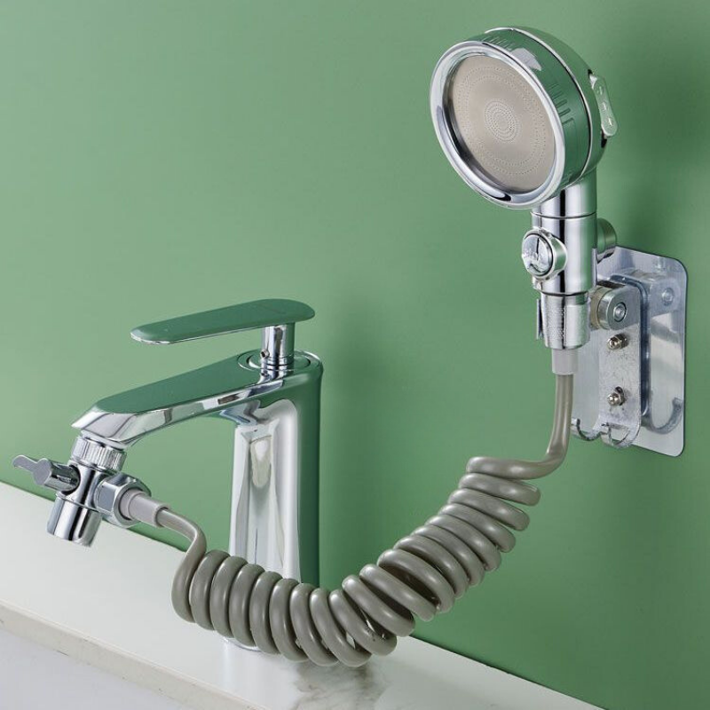 Душова система на умивальник Modified Faucet With external Shower Сріблястий - фото 6