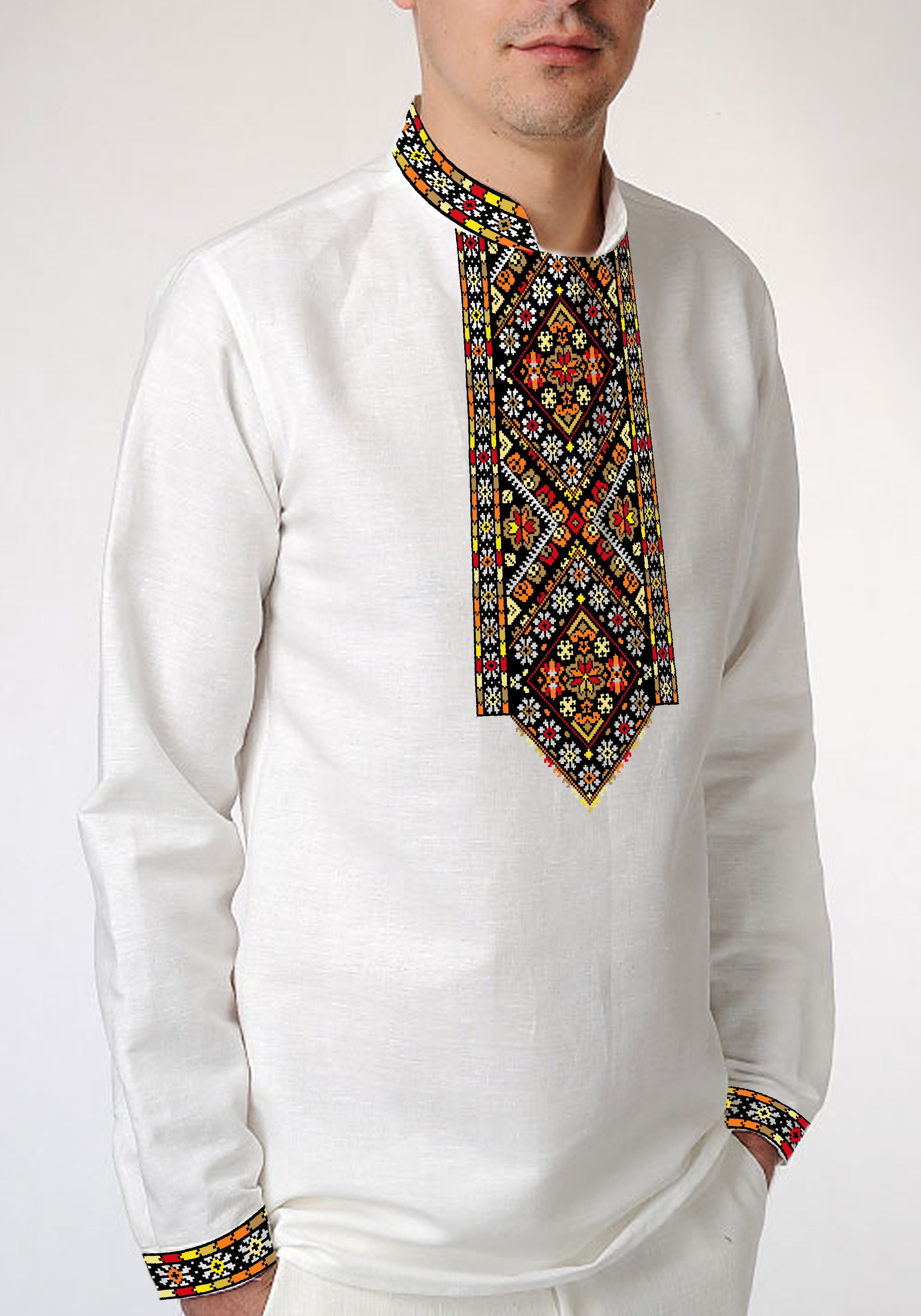 Заготовка для вишивки нитками/бісером домоткане полотно (СЧГ-453)