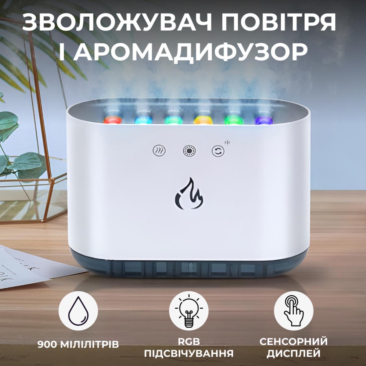 Увлажнитель воздуха Happy Life HPKP6257 с RGB-подсветкой и музыкой Белый (100-107-HPKP6257) - фото 7