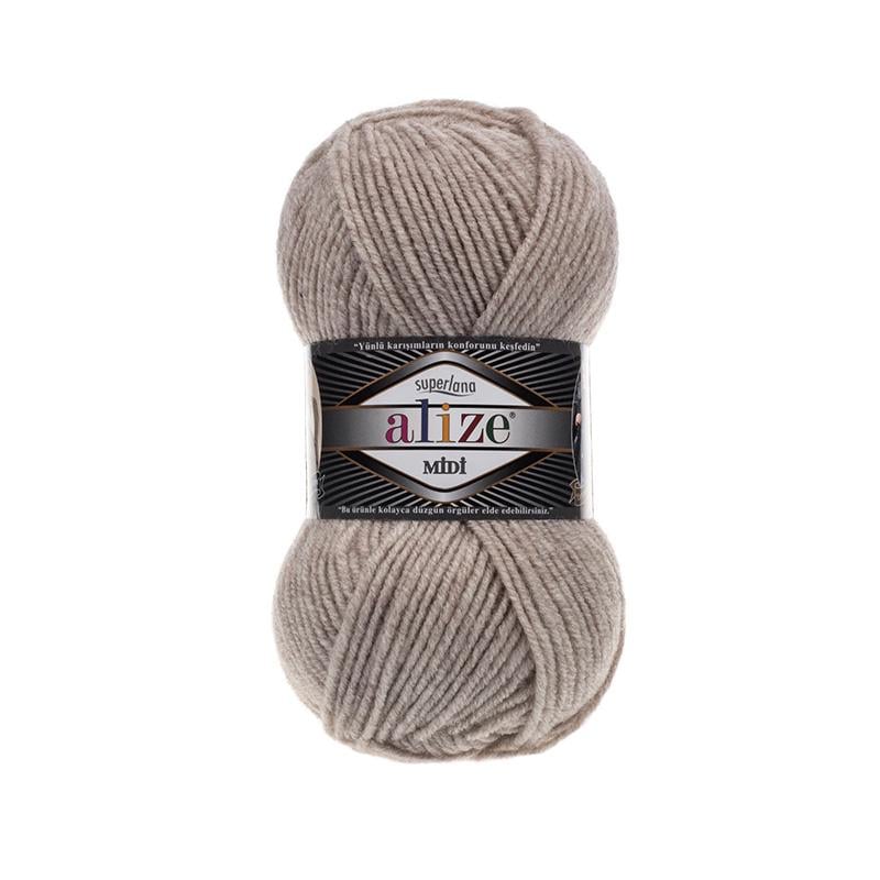 Пряжа Alize Superlana Midi 152 Бежевый меландж