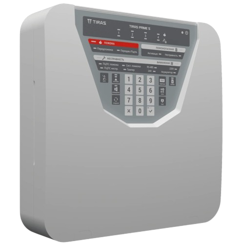 Прибор приемно-контрольный пожарный TIRAS PRIME S 24V RS-485 IP30 Серый (31980557)