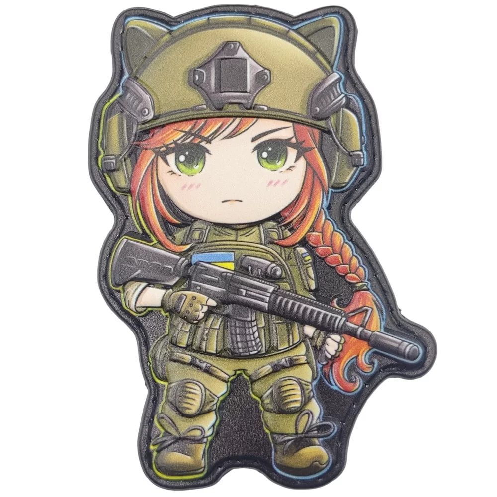 Патч объемный 3D Военная девушка ПВХ (07131184)