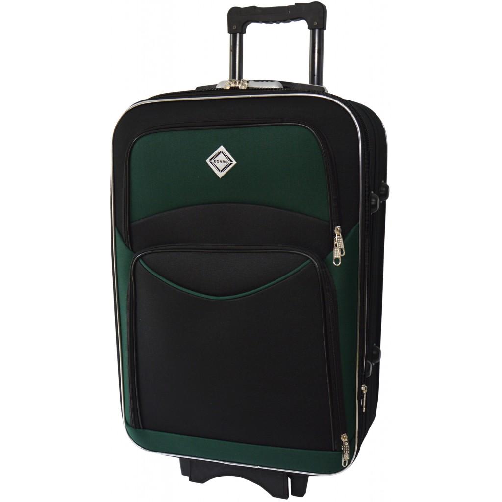 Чемодан на колесах Bonro Style большой Черно-зеленый (1001271612)