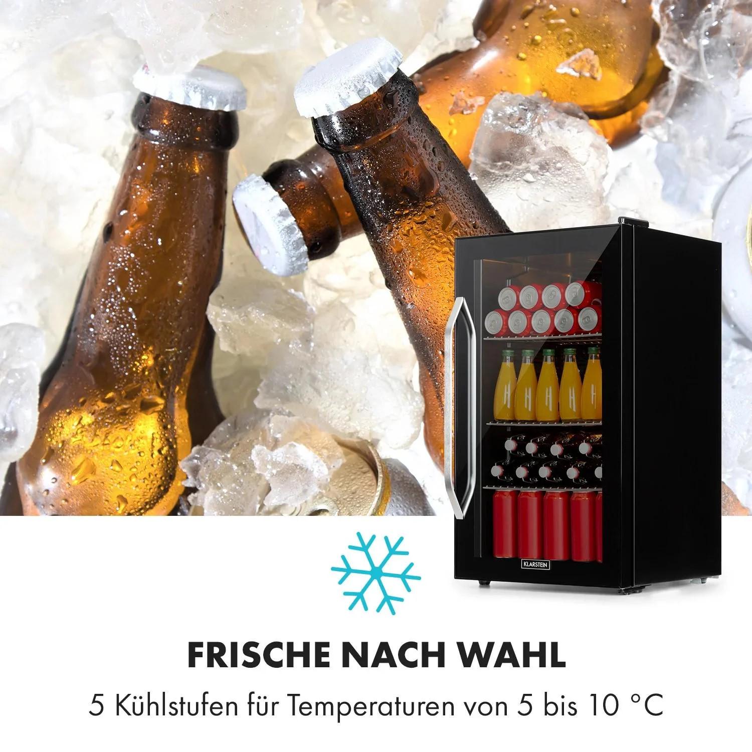 Холодильник для напитков KLARSTEIN Beersafe XXL Onyx со стеклянной дверцей 80 л (10034848) - фото 7